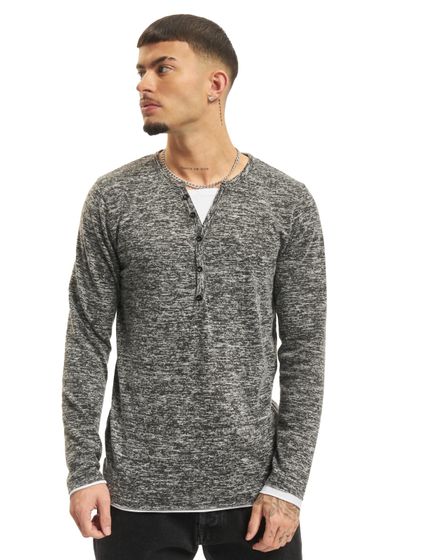 vsct Buttoned Double Optic Longsleeve grau