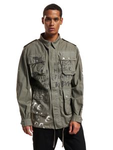 vsct Chaqueta de transición militar pintada a mano gris vsct Chaqueta de transición militar pintada a mano gris