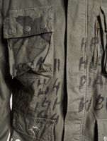 vsct Chaqueta de transición militar pintada a mano gris vsct Chaqueta de transición militar pintada a mano gris