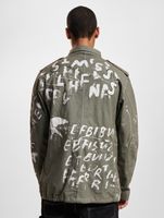 vsct Chaqueta de transición militar pintada a mano gris vsct Chaqueta de transición militar pintada a mano gris