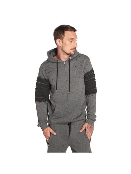 vsct Oiled Zip Hoodie grey