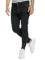 vsct Keanu Slim Fit-Jeans mit Reißverschluss am Beinabschluss, Schwarz, ausgewaschen
