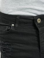 vsct Keanu Slim Fit-Jeans mit Reißverschluss am Beinabschluss, Schwarz, ausgewaschen