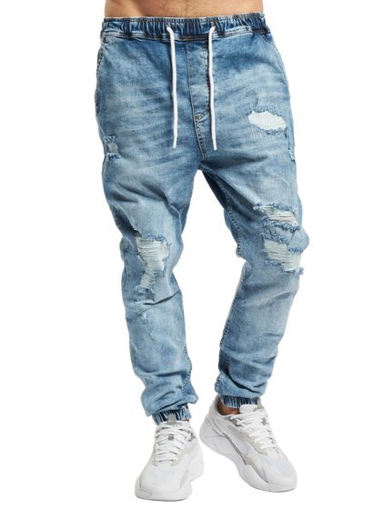 Vaqueros Noah Antifit con puños y cordones, azul medio, de vsct