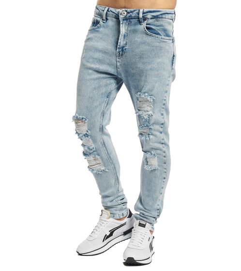 VSCT Clubwear Keanu Hyper Loose Fit Herren Jeans getöntes hellblau verwaschen