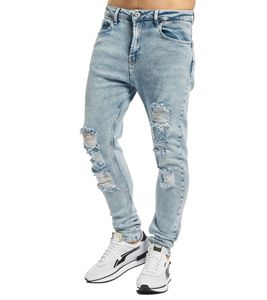 VSCT Clubwear Keanu Hyper Loose Fit Herren Jeans getöntes hellblau verwaschen
