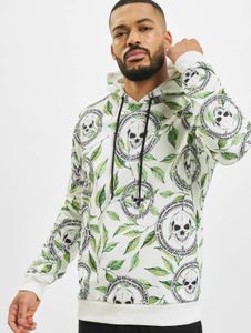 Felpa con cappuccio vsct Skull X Leaf bianca