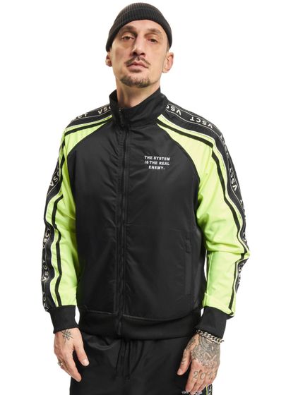 VSCT Clubwear The System Gestreifte Leichte Jacke schwarz