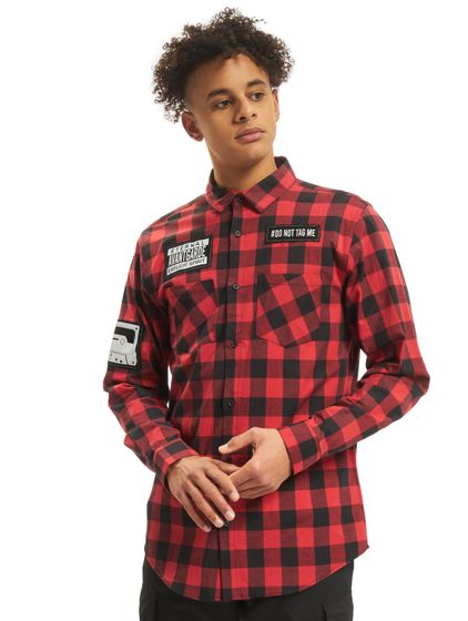 Chemise de jour à carreaux personnalisée vsct rouge