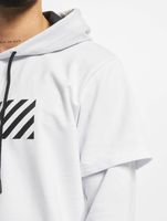 Sudadera con capucha óptica híbrida 2 en 1 vsct blanca