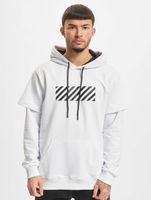 Sudadera con capucha óptica híbrida 2 en 1 vsct blanca