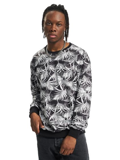Sudadera con cuello redondo Palmleaf de vsct en negro y blanco