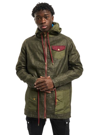 VSCT Clubwear Contrast Rain Leichte Jacke oliv