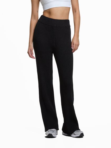 Pantalon de jogging en tricot côtelé aim'n goal'n noir