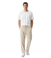 Rough. Snug Fit Herren Hose aus Strukturstoff Lässig & Modern entspannter Sommerstyle in Ecru