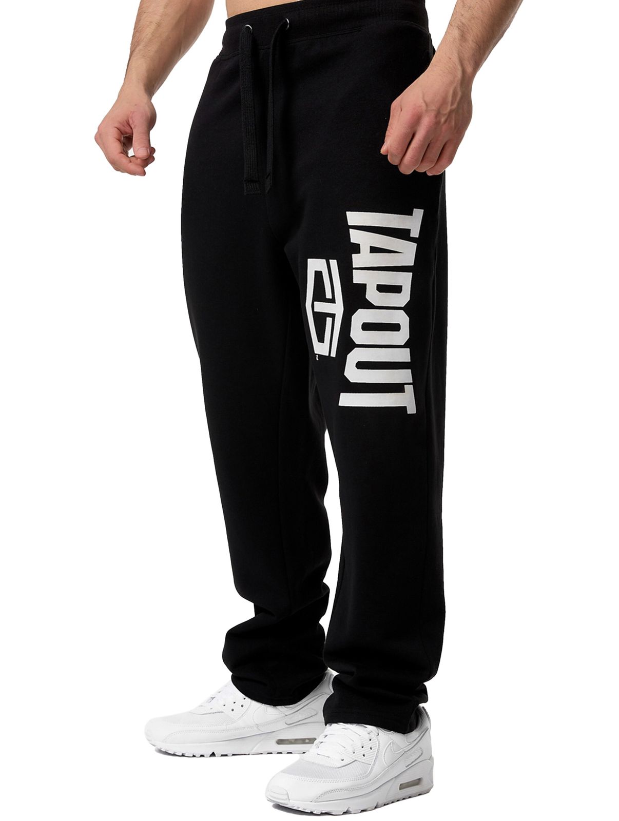 Pantaloni da jogging Tapout Active Basic neri/bianchi
