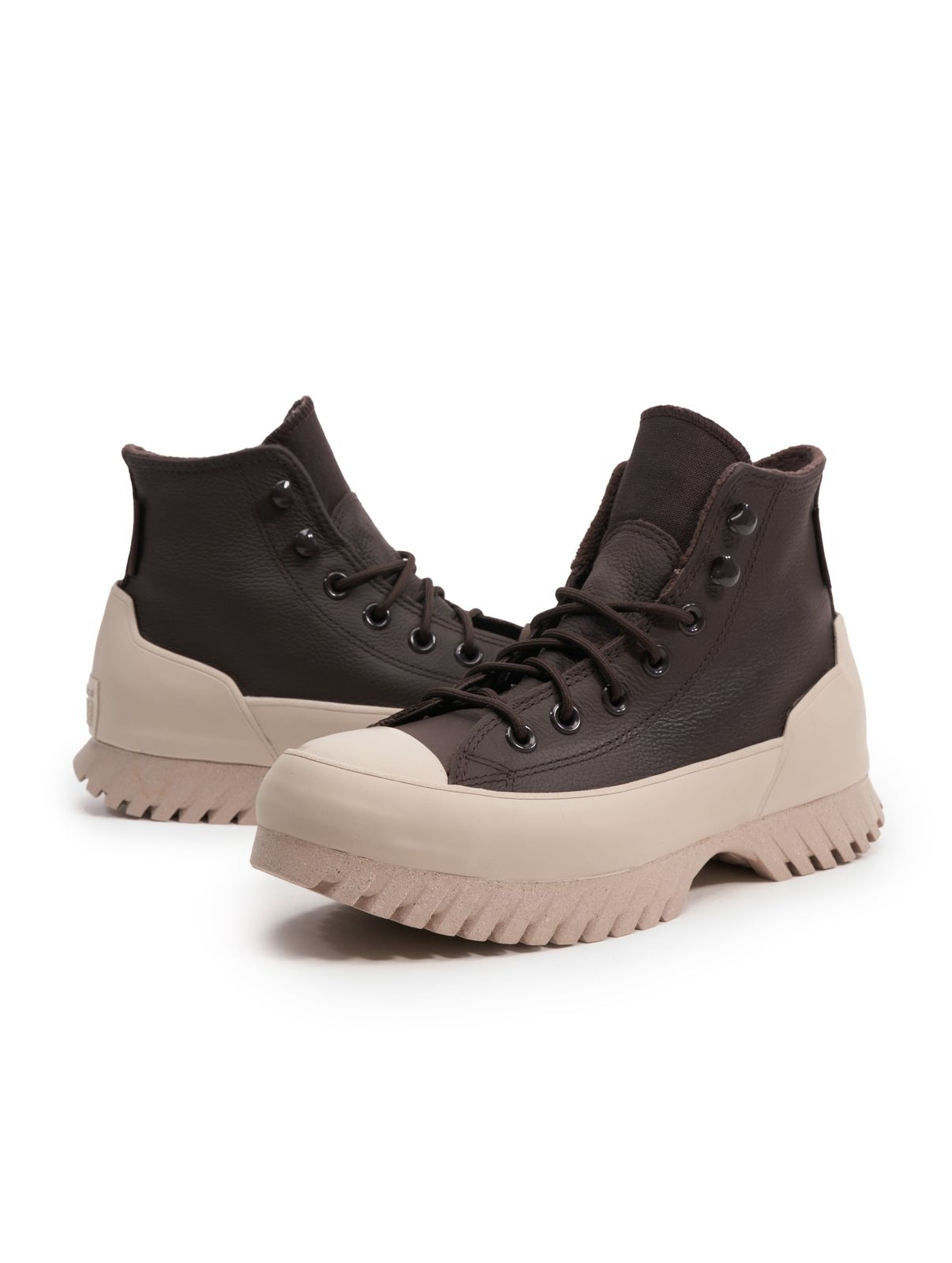 Scarpe Converse Chuck Taylor All Star Lugged Counter Climate HI in velluto marrone/papiro/bianco