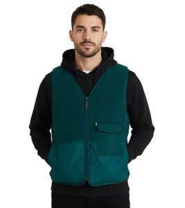 Levi’s Daily Paper LMC Men’s Expedition Safari Layering Piece Vest, Rugged Outdoor Vest in Green