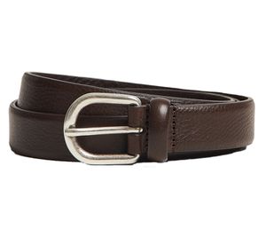Anderson's Klassischer Genarbter Ledergürtel 90 cm 27108711 Dunkelbraun 