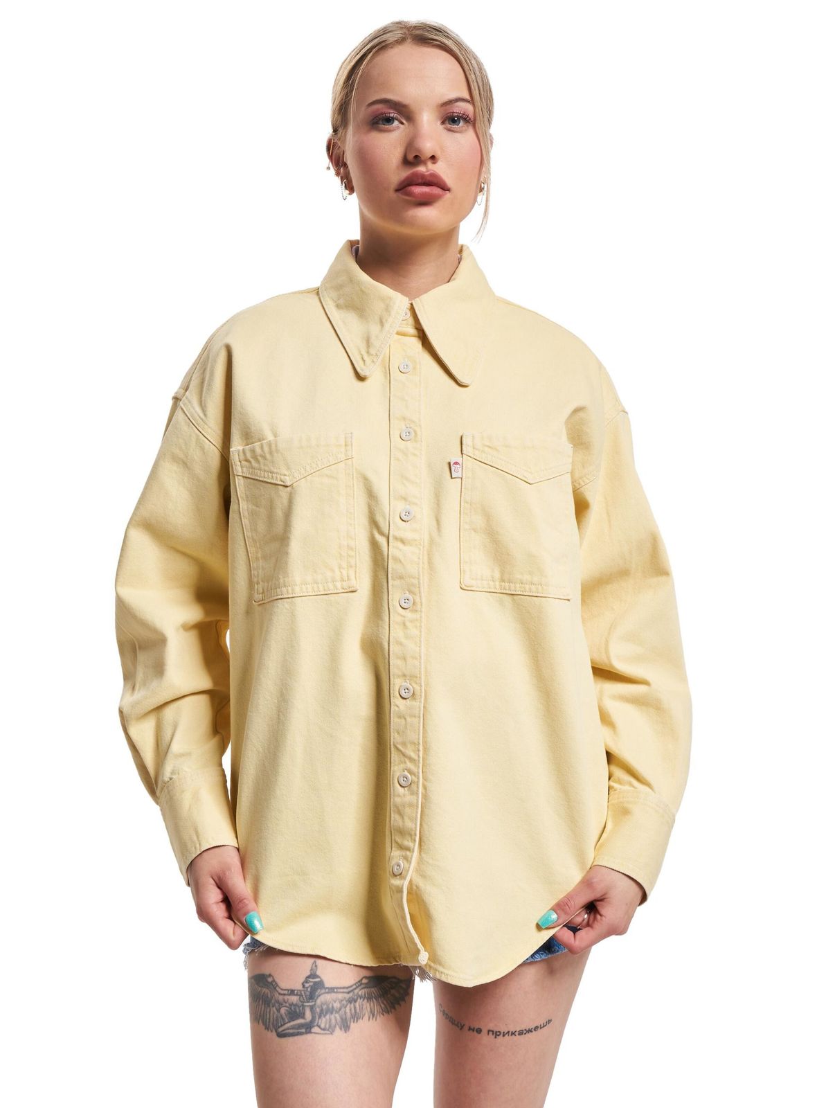 Camicia a maniche lunghe in denim LEVI'S Jadon, tinta botanica Gardenia