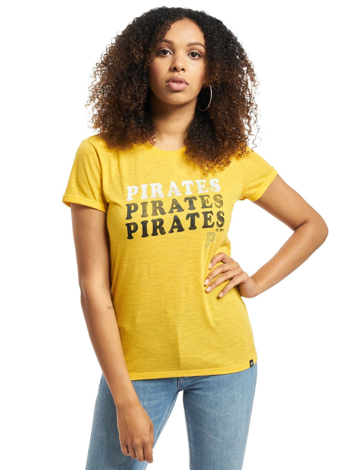 47 Maglietta MLB Pirates Trio Match Triblend Hero gialla