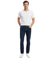 Jeanerica coupe ample pour homme, coupe décontractée et jambes fuselées, style vintage classique 5 poches, taille 95, bleu