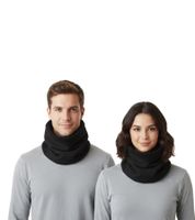 Snow Peak Unisex Thermo-Boa-Fleece-Halswärmer Minimalistischer-Schal Warm & Leicht Schwarz
