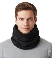Snow Peak Unisex Thermo-Boa-Fleece-Halswärmer Minimalistischer-Schal Warm & Leicht Schwarz