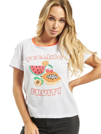 Glamorous Feeling Fruity T-Shirt white
