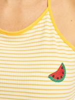 Glamoroso vestido melón amarillo