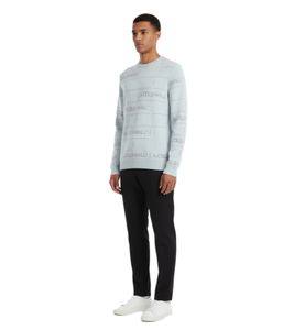 Suéter de punto moderno A-Cold-Wall para hombre, tejido de diseño con jacquard de cadena y textura distintiva, gris hielo