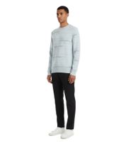 Suéter de punto moderno A-Cold-Wall para hombre, tejido de diseño con jacquard de cadena y textura distintiva, gris hielo