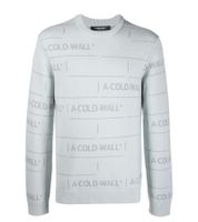Suéter de punto moderno A-Cold-Wall para hombre, tejido de diseño con jacquard de cadena y textura distintiva, gris hielo