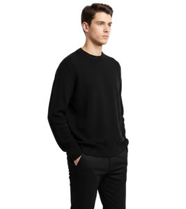 A-Cold-Wall Men's Transparent Luxury Crew Neck Minimalist Sweatshirt in 100% Linen, Black