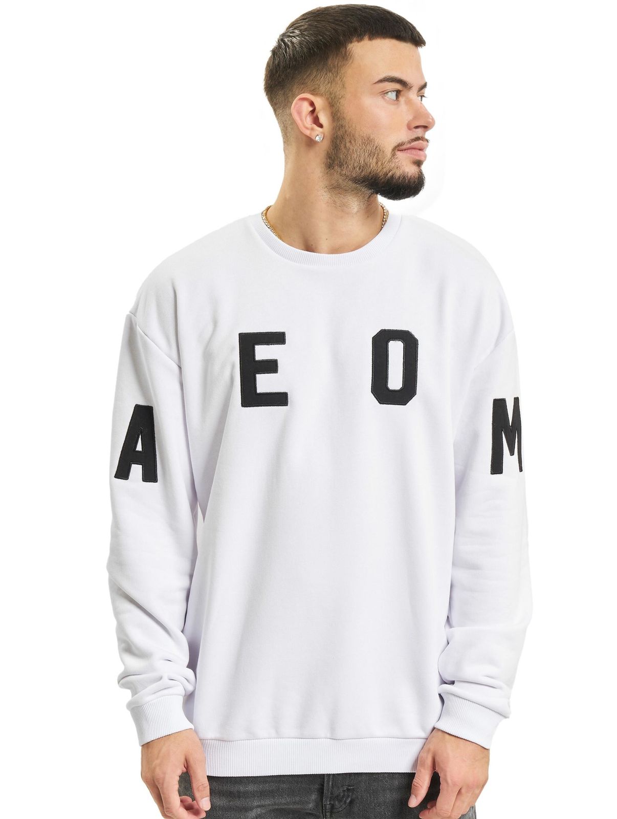 Maglione College AEOM Clothing bianco