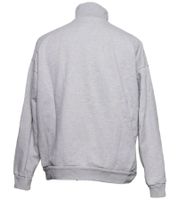 Sudadera Jeanerica Alain Melange con Media Cremallera y Cuello Alto para Hombre - Estilo Casual Elegante - Gris Claro