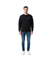Jeanerica Dion Herren Rundhals-Sweatshirt mit Stempel-Logo Premium-Baumwolle komfortabel und stylish Schwarz 