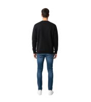 Jeanerica Dion Herren Rundhals-Sweatshirt mit Stempel-Logo Premium-Baumwolle komfortabel und stylish Schwarz 