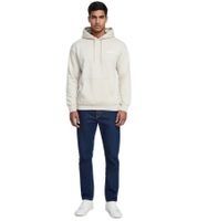 Sweat à capuche Jeanerica Charlie pour homme, beige, coupe décontractée, logo Stamp