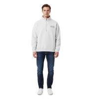 Sporty & Rich Athletic Group Flag Quarter Zip Herren Hoodie Casual Streetwear Look grau/mehrfarbig