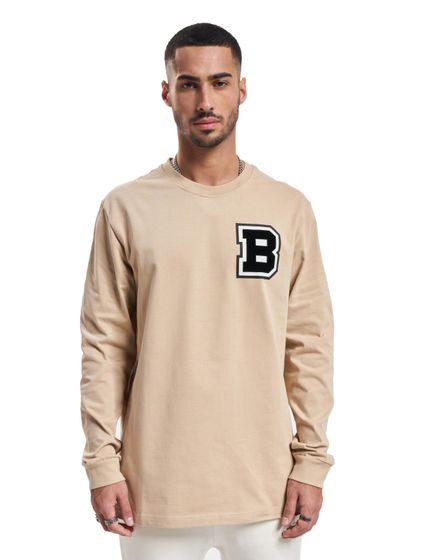 BALR Franck Relaed B Crest Irish Cream Long Sleeve Shirt Cream