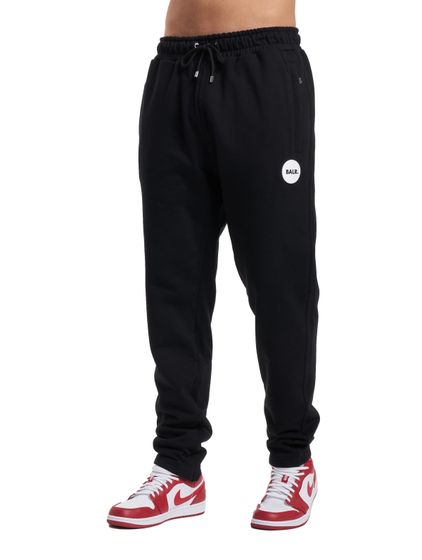 BALR Jacob Regular Jet Sweatpants with Round Rubber Badge, Black