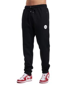 Pantalon de survêtement BALR Jacob Regular Jet avec badge rond en caoutchouc, noir