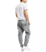 2Y Premium Quinn Herren Karotten-Jeans im Destroyed-Look Baumwoll-Hose inklusive Schlüsselkette Denim-Hose Grau