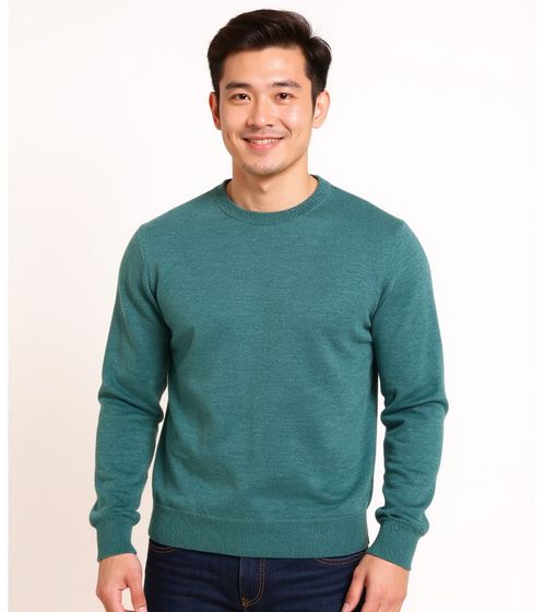 Pull BARO Cousteau en laine mérinos pour homme, élégant pull en maille, vert menthe