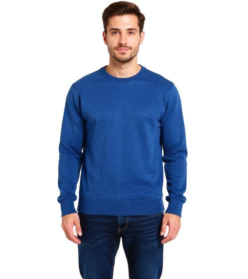Sweat-shirt à col roulé BARO Connery en laine mérinos pour homme, sweat-shirt de soirée, bleu