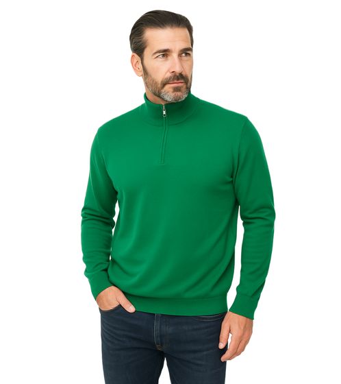BARO Palmer Herren Strick-Troyer klassischer Strick-Pulli Grün