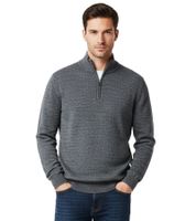 Baro Palmer Merino Herren Zip Hoody Troyer-Pullover Grau