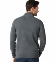 Baro Palmer Merino Herren Zip Hoody Troyer-Pullover Grau