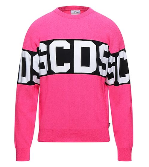 GCDS Fluo Logo Sweater pink